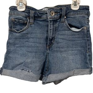 stretchy denim shorts